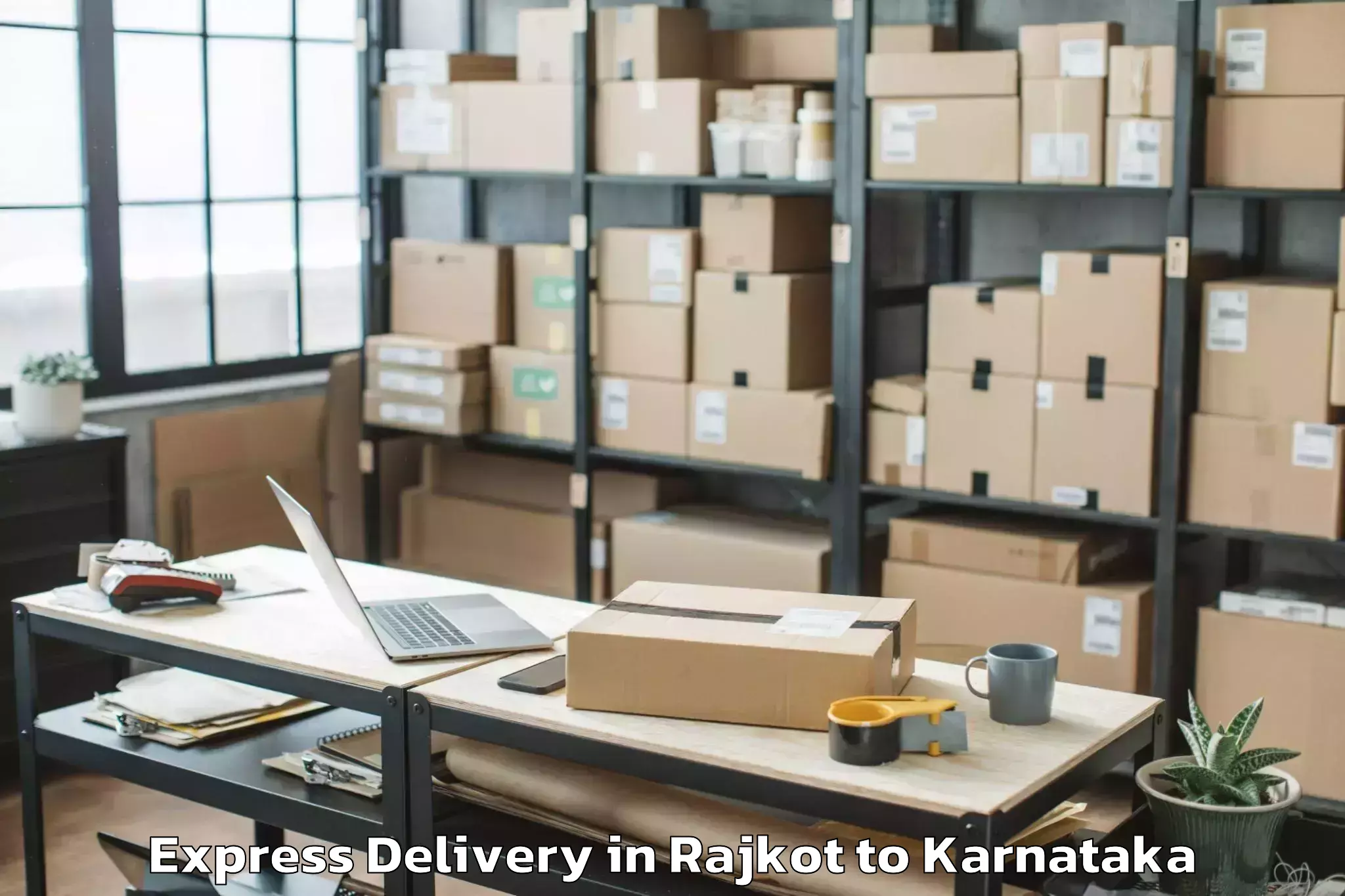 Leading Rajkot to Hosadurga Express Delivery Provider